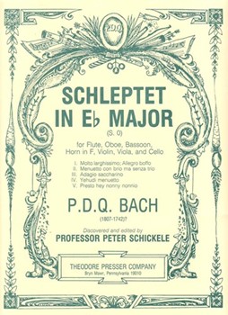 Schleptet in E-flat Major for Flute Oboe Bassoon Horn in F Violin Viola and Cello by Bach P.D.Q. for