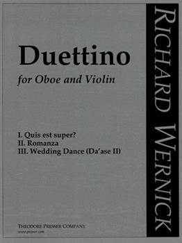 Duettino For Oboe And Violin by Wernick Richard for Instrument Duet