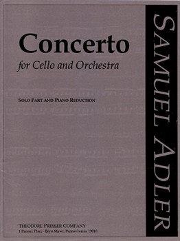 Concerto For Cello & Orchestra by Adler Samuel for Cello Solo