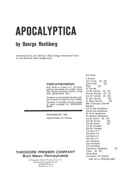 Apocalyptica by Rochberg George for Concert Band