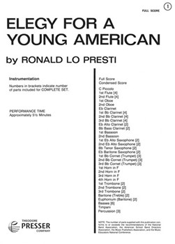 Elegy For A Young American by Lo Presti Ronald for Full Score