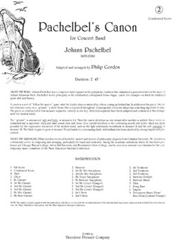 Pachelbel's Canon by Pachelbel Johann - Gordon Philip - for Condensed Score