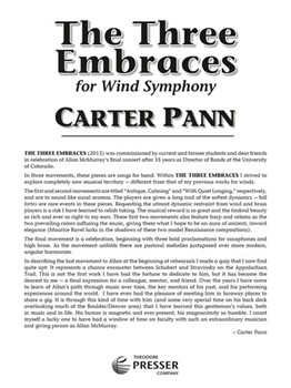 The Three Embraces For Wind Symphony by Pann Carter for