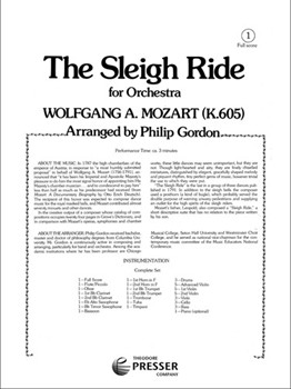 Sleigh Ride by Mozart Wolfgang Amadeus - Gordon Philip - for