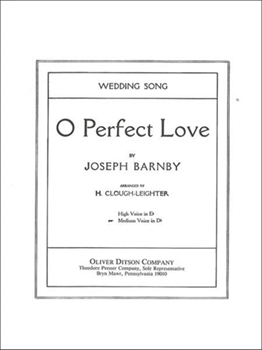 Carl Fischer Barnby                 O Perfect Love - Medium In D-flat