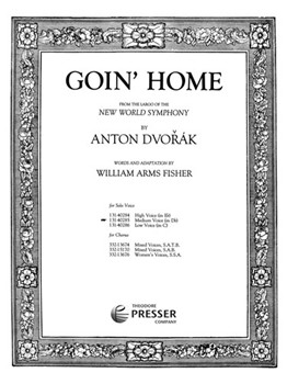 Goin' Home by Dvorak Antonin - Fisher William - for Medium Voice and Piano