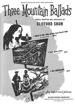 Black Is The Color Of My True Love's Hai by Anonymous - Shaw Clifford - for Medium Voice