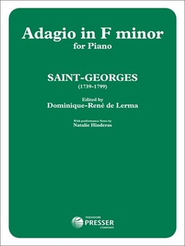 Adagio In F Minor For Piano by de Saint-Georges Chevalier for