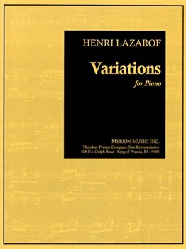 Variations For Piano by Lazarof Henri for