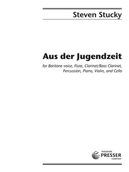 Aus Der Jugendzeit by Stucky Steven Ruckert Friedrich for