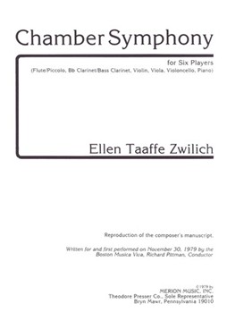 Chamber Symphony For Six Players by Zwilich Ellen Taaff for