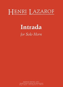 Intrada For Solo Horn by Lazarof Henri for