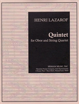 Quintet For Oboe and String Quartet by Lazarof Henri for