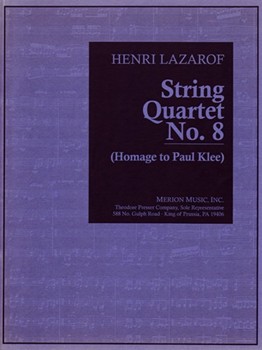 String Quartet #8 (homage To Paul Klee) by Lazarof Henri for Str Quartet