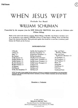When Jesus Wept by Schuman W for Full Score