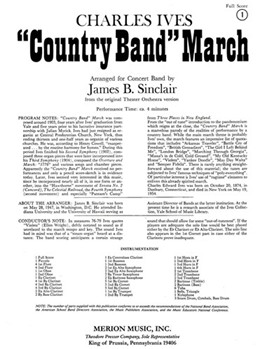 Country Band March by Ives Charles - Sinclair John - for Full Score