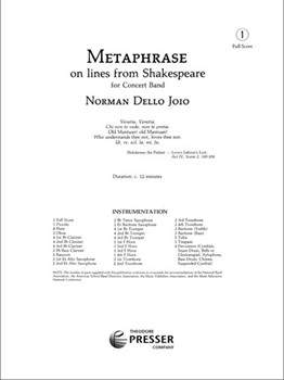 Metaphrase On Lines From Shakespeare by Dello Joio Norman for