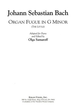 Organ Fugue in G Minor The Little
