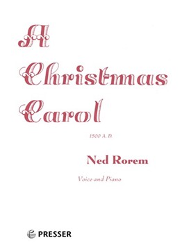 A Christmas Carol Voice and Piano by Rorem Ned Anonymous for