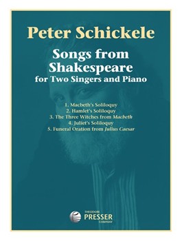 Songs From Shakespeare by Schickele Peter Shakespeare William for Vocal Duet