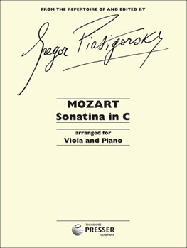 Sonatina In C Major by Mozart Wolfgang Amadeus - Piatigorsky Gregor - for Viola and Piano