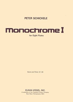 Monochrome I For Eight Flutes by Schickele Peter for