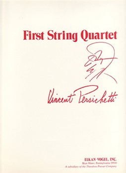 First String Quartet Score and Parts by Persichetti Vincent for