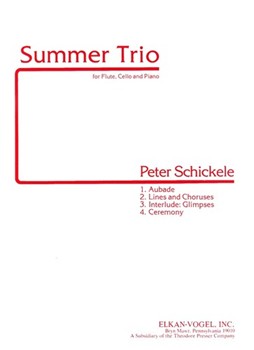 Summer Trio For Flute Cello and Piano by Schickele Peter for