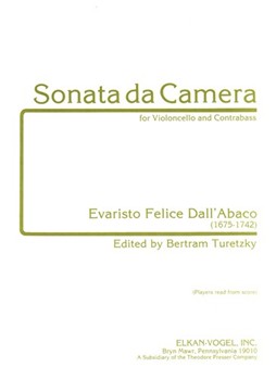 Sonata Da Camera For Violoncello and Contrabass by Dall'Abaco Evaristo Felice for