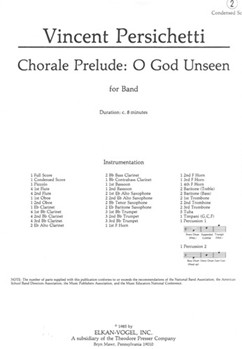 Chorale Prelude - O God Unseen by Persichetti Vincent for Concert Band