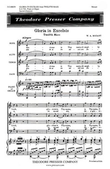 Gloria in Excelsis TWELFTH MASS by Mozart Wolfgang Amadeus for
