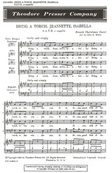 Bring A Torch Jeannette Isabella S.A.T.B. A Cappella by Anonymous - Miller John - for