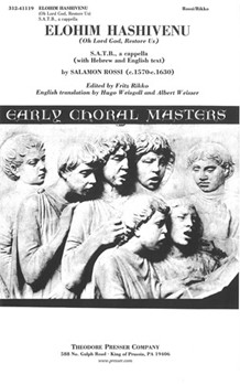 Elohim Hashivenu S.A.T.B. a cappella (with Hebrew and English text) by Rossi Salamone for