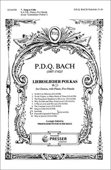 Song To Celia by Bach P.D.Q. - Schickele Peter - Benjamin Jonson for SATB