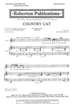 COUNTRY CAT for unison voices and piano by Graves Richard Elizabeth Coatsworth for