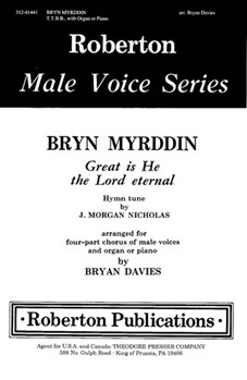 Bryn Myrddin by Nicholas J - Davies B - Lewis Titus for TTBB