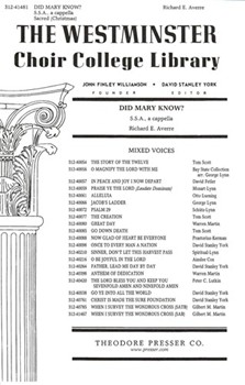 Did Mary Know? S.S.A. a cappella by Averre Dick for