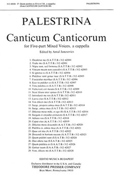 Quam Pulchira Es From Canticum Canticorum by Palestrina Giovanni Pierluigi da for