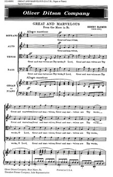 Great and Marvelous From the Mass in B-flat by Farmer Henry for