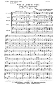 God So Loved the World Quartet from ""The Crucifixion"" S.A.T.B. with optional Organ by Stainer John for