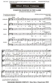 Forever Worthy Is Thy Lamb Anthem for Mixed Voices by Tchaikovsky Pyotr Ilyich for