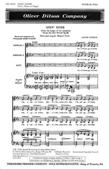 Goin' Home by Dvorak Antonin - William Arms Fisher - William Arms Fisher for SSA