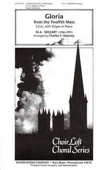 Gloria From The Twelfth Mass S.S.A. With Organ Or Piano by Mozart Wolfgang Amadeus - Manney Charles - for