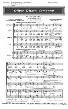 O Lovely May! (O Susser Mai!) by Brahms Johannes L. Achim Von Arnim for