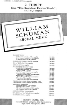 Thrift by Schuman William for SATB