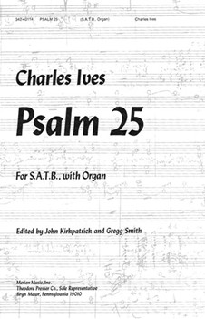 Psalm 25 S.A.T.B. with Organ by Ives Charles for