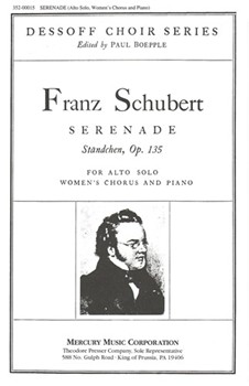 Serenade St?ndchen - For Alto Solo Women's Chorus and Piano by Schubert Franz Paul Boepple Franz for