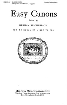 Easy Canons For 2-6 Equal Or Mixed Voices by Earl Of Mornington Weiss Harold Pope for