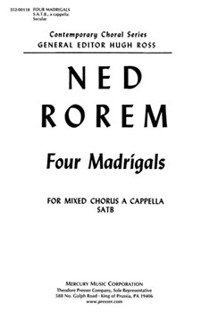 Four Madrigals for Mixed Chorus by Rorem Ned Sappho for SATB a cappella