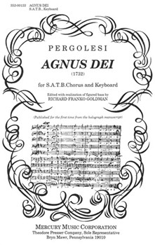 Agnus Dei by Pergolesi Giovanni Battista - Goldman - for SATB